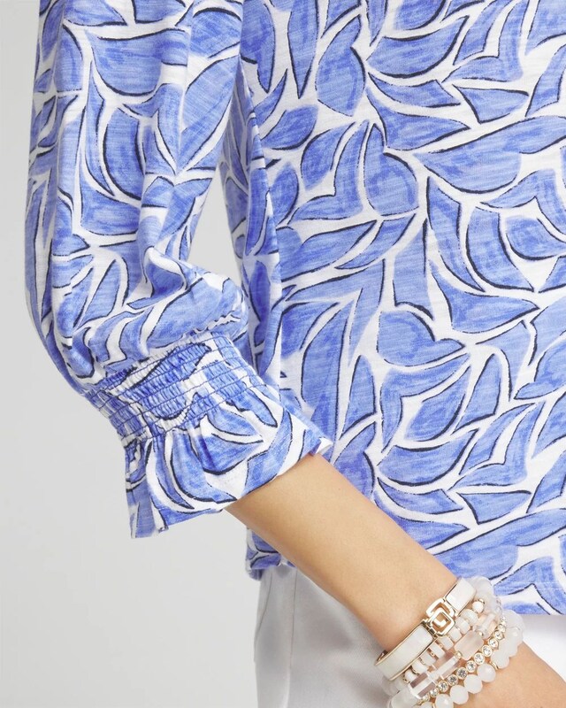 Modern Smocked 3/4 Sleeve Tee - image 4